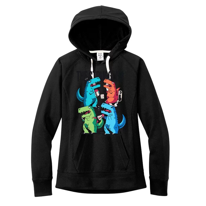 The Struggle Is Real T-Rex Problems Women's Fleece Hoodie