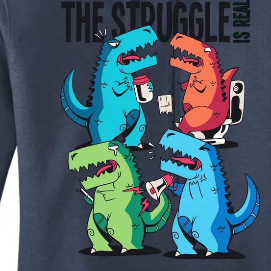 The Struggle Is Real T-Rex Problems Women's Pullover Hoodie