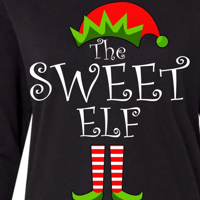 The Sweet Elf Funny Family Matching Christmas Womens Cotton Relaxed Long Sleeve T-Shirt