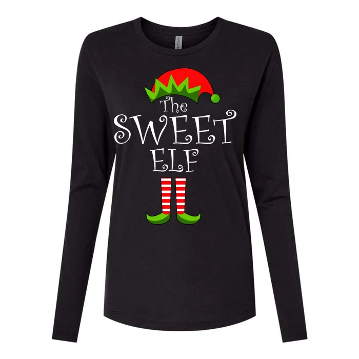 The Sweet Elf Funny Family Matching Christmas Womens Cotton Relaxed Long Sleeve T-Shirt