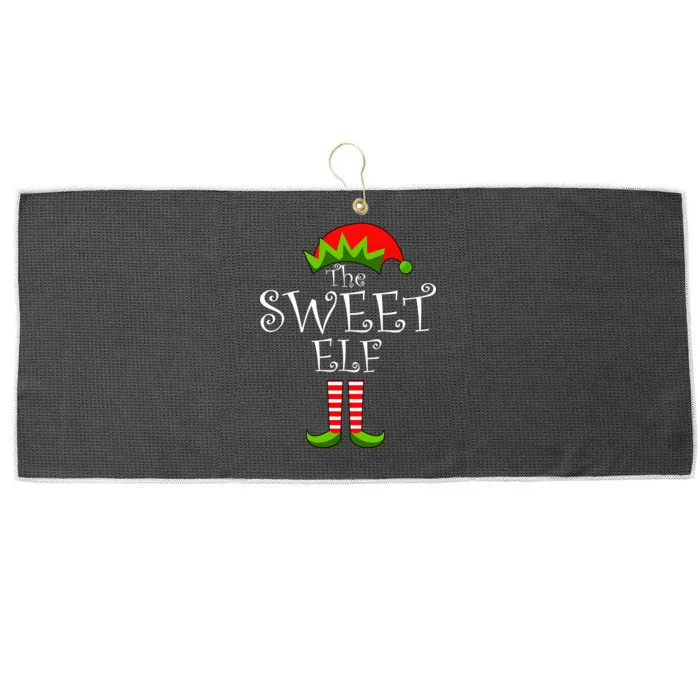 The Sweet Elf Funny Family Matching Christmas Large Microfiber Waffle Golf Towel