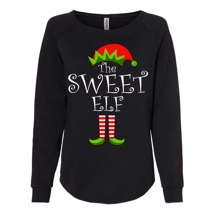 The Sweet Elf Funny Family Matching Christmas Womens California Wash Sweatshirt