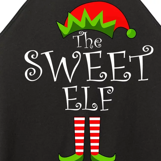 The Sweet Elf Funny Family Matching Christmas Women’s Perfect Tri Rocker Tank