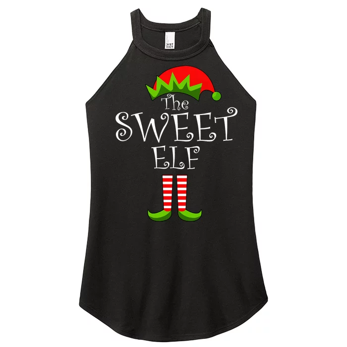 The Sweet Elf Funny Family Matching Christmas Women’s Perfect Tri Rocker Tank