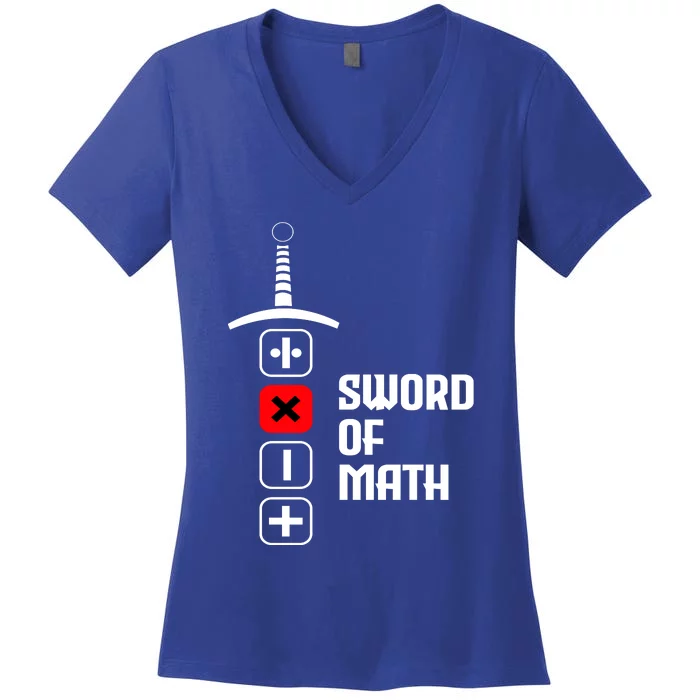 The Sword of Math Women's V-Neck T-Shirt