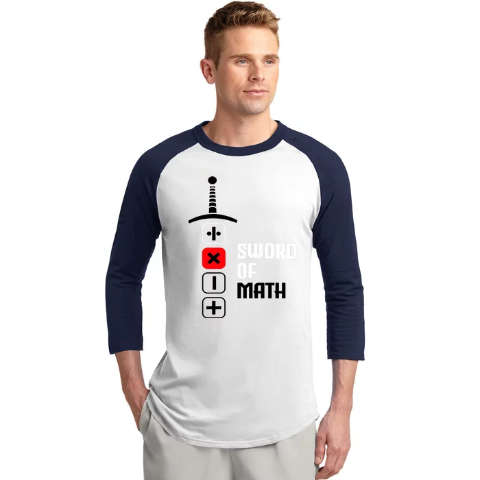 The Sword of Math Baseball Sleeve Shirt