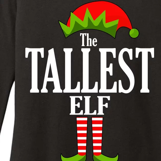 The Tallest Elf Funny Matching Christmas Womens CVC Long Sleeve Shirt