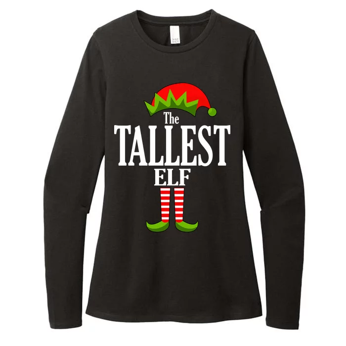 The Tallest Elf Funny Matching Christmas Womens CVC Long Sleeve Shirt