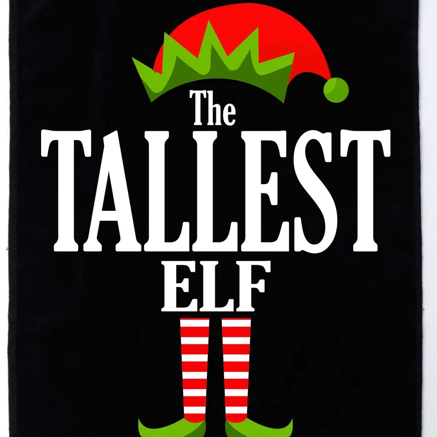 The Tallest Elf Funny Matching Christmas Platinum Collection Golf Towel