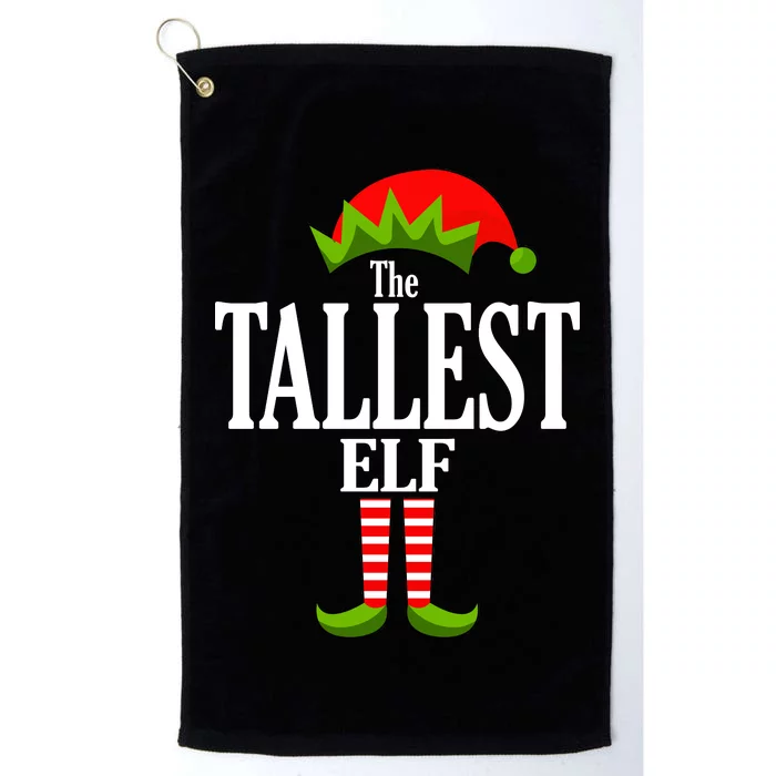 The Tallest Elf Funny Matching Christmas Platinum Collection Golf Towel