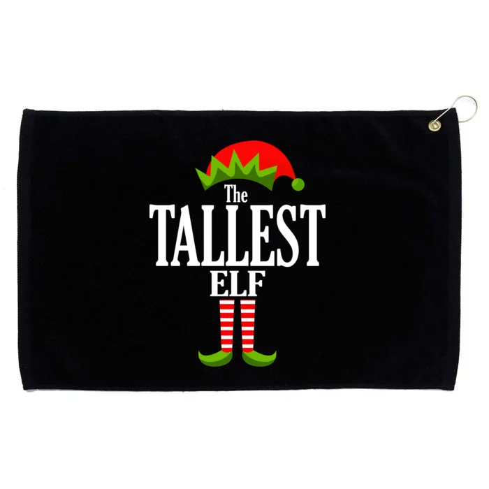 The Tallest Elf Funny Matching Christmas Grommeted Golf Towel