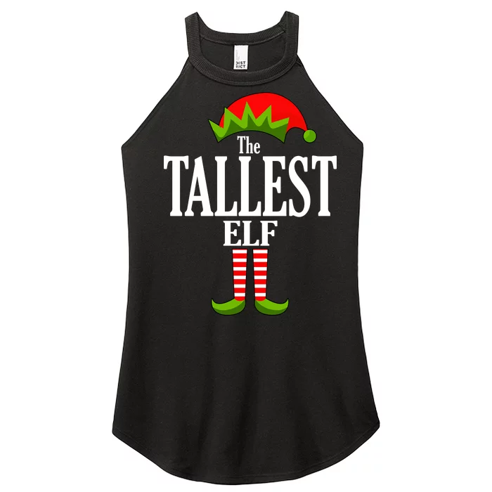 The Tallest Elf Funny Matching Christmas Women’s Perfect Tri Rocker Tank