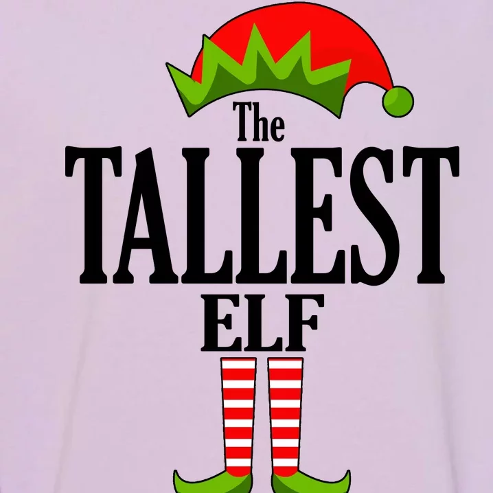 The Tallest Elf Funny Matching Christmas Garment-Dyed Sweatshirt