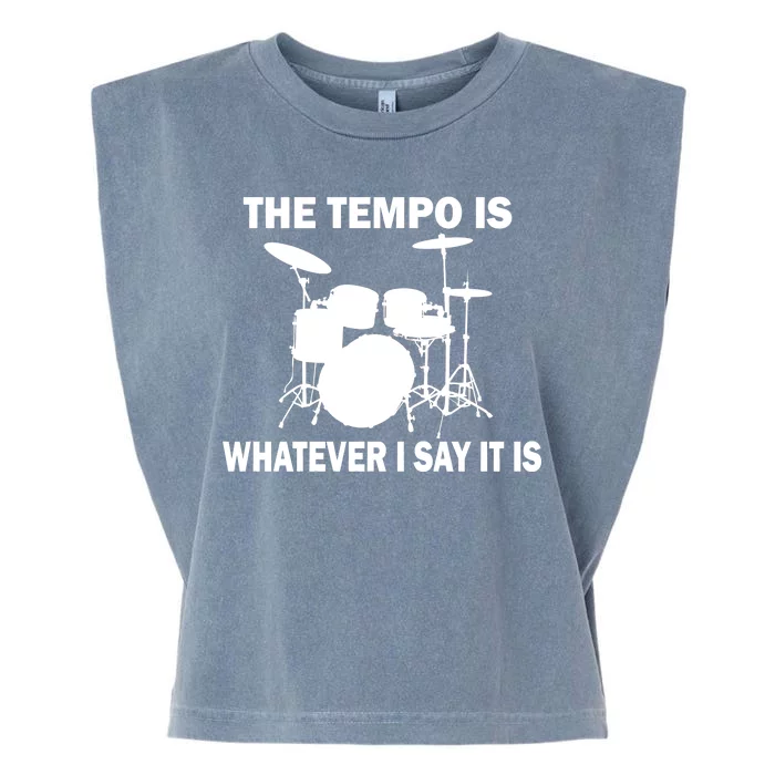 The Tempo Is What I Say Garment-Dyed Women's Muscle Tee