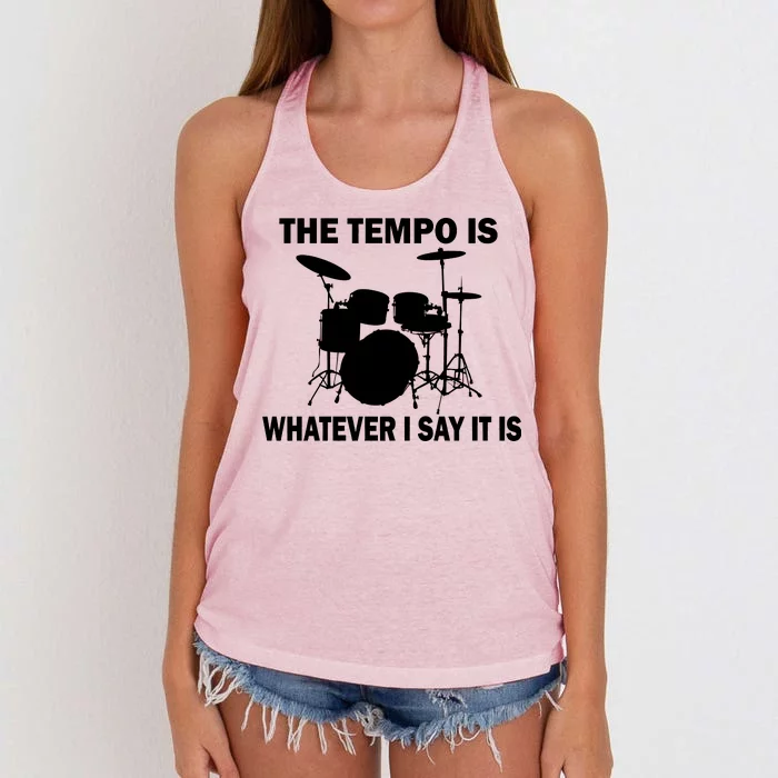 The Tempo Is What I Say Women's Knotted Racerback Tank