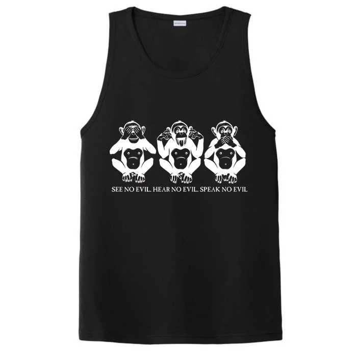 The three wise monkeys Performance Tank