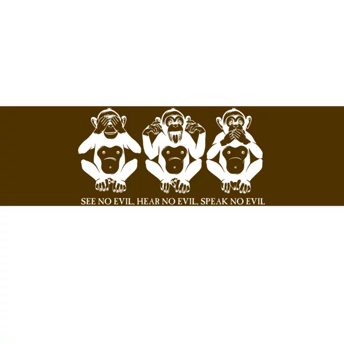 The three wise monkeys Bumper Sticker