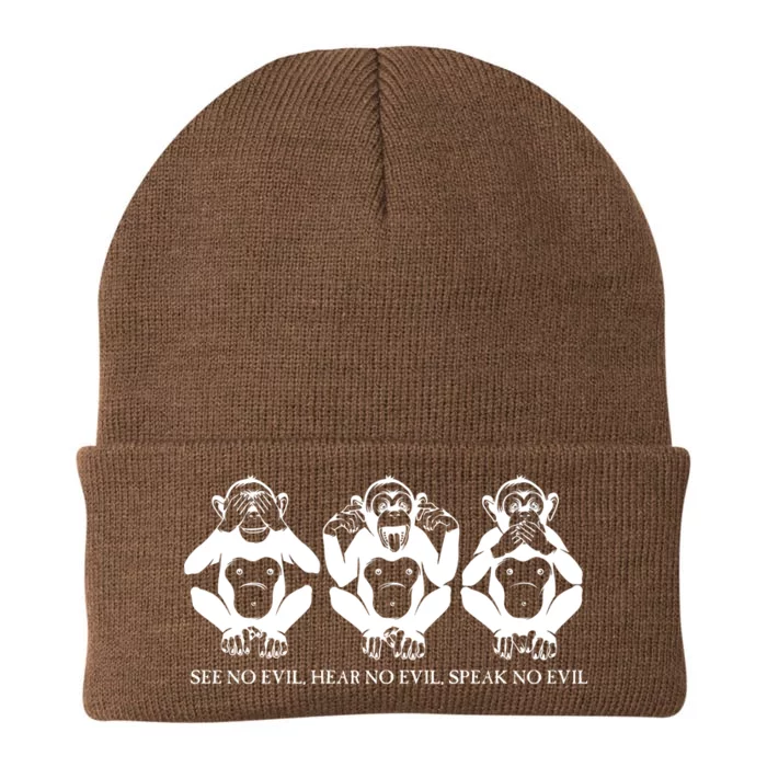 The three wise monkeys Knit Cap Winter Beanie