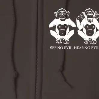 The three wise monkeys Full Zip Hoodie