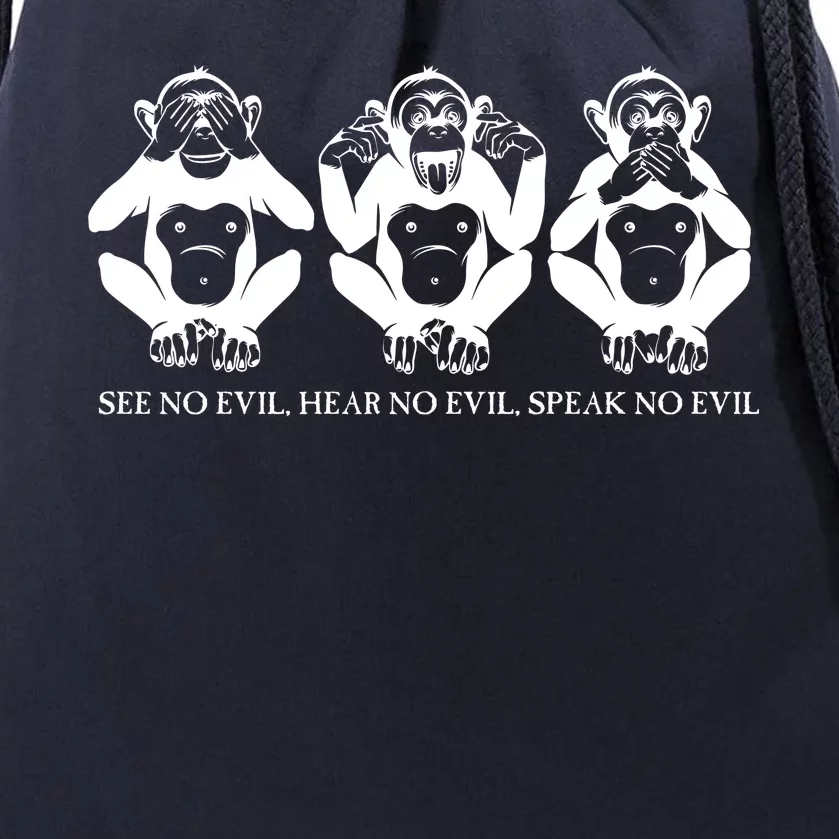 The three wise monkeys Drawstring Bag