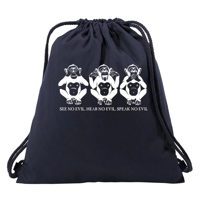 The three wise monkeys Drawstring Bag