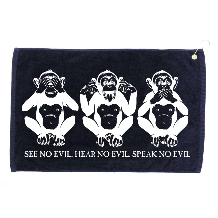 The three wise monkeys Grommeted Golf Towel