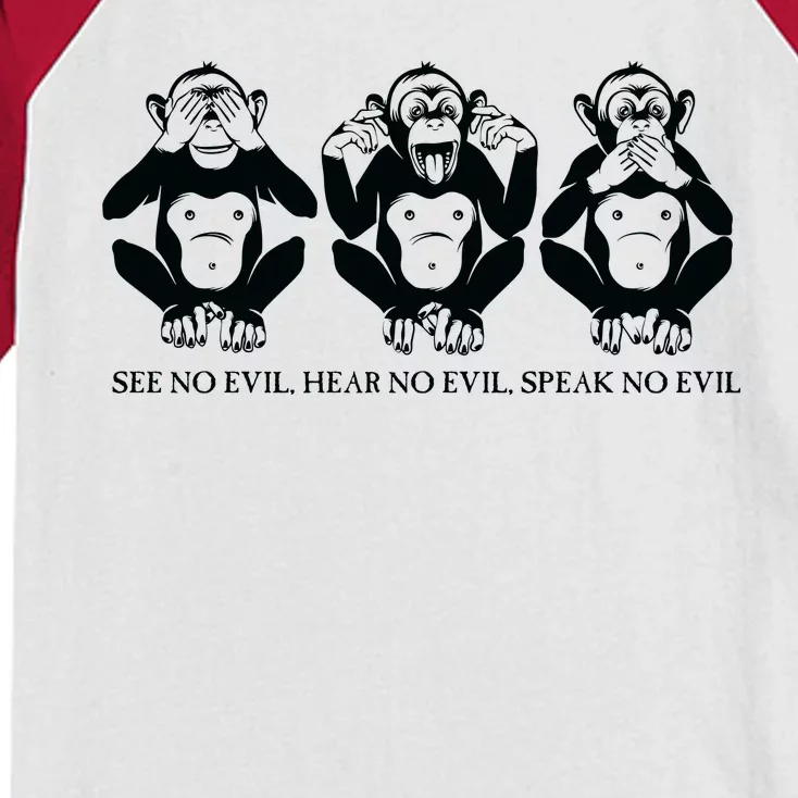 The three wise monkeys Kids Colorblock Raglan Jersey