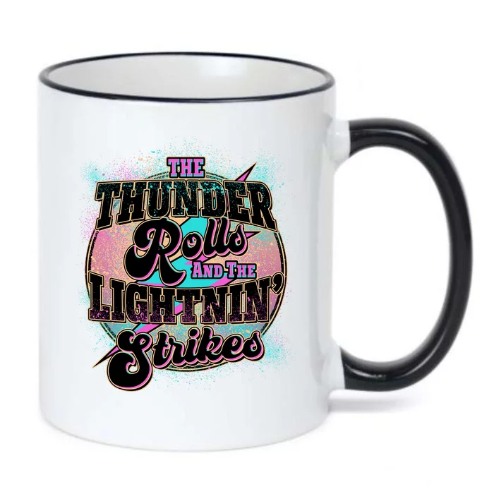 The Thunder Rolls And The Lightning Strikes Black Color Changing Mug