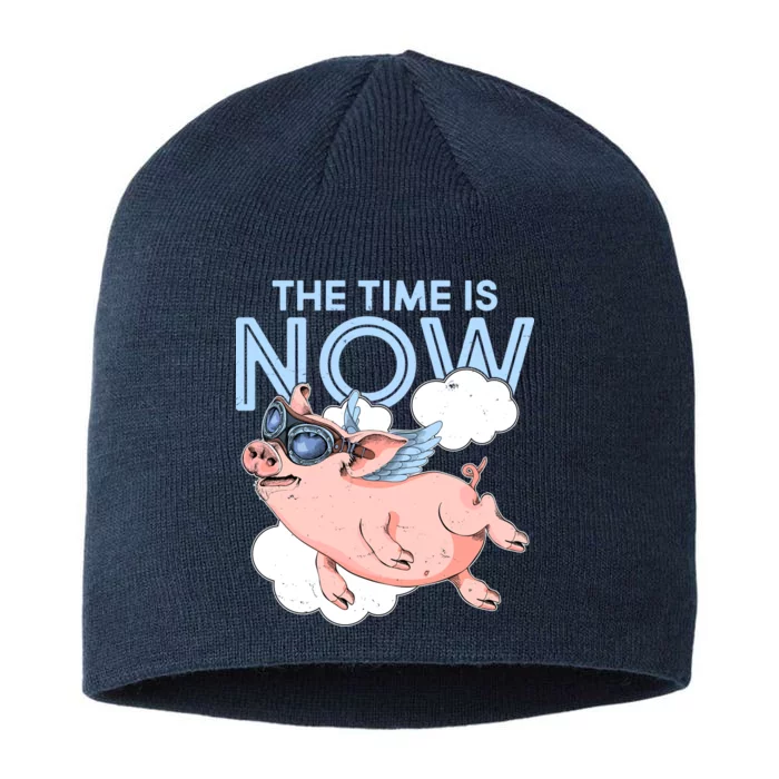 The Time Is Now Flying Pig 8 1/2in Sustainable Knit Beanie