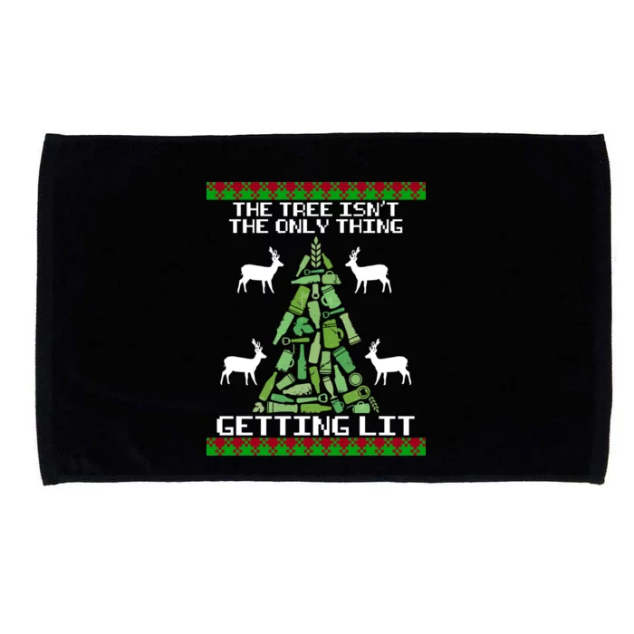 The Tree Isn't The Only Thing Getting Lit Microfiber Hand Towel