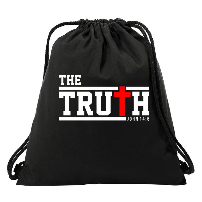 The Truth John 14:6 Jesus Christ Drawstring Bag