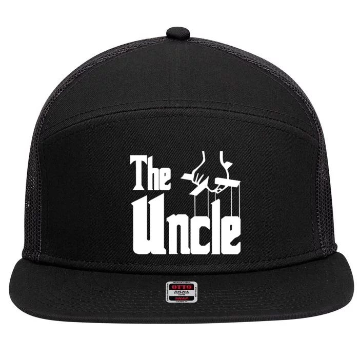 The Uncle Logo 7 Panel Mesh Trucker Snapback Hat