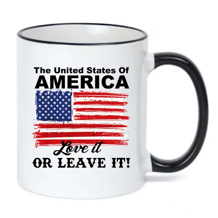 The United States Of America Love It Or Leave It! Black Color Changing Mug