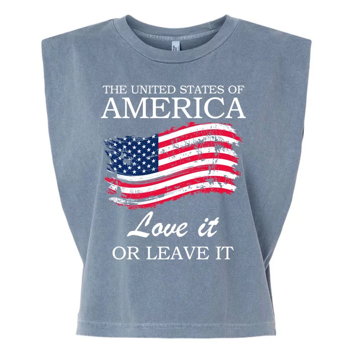 The USA Love It Or Leave It Garment-Dyed Women's Muscle Tee