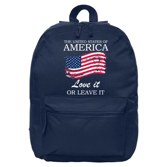 The USA Love It Or Leave It 16 in Basic Backpack