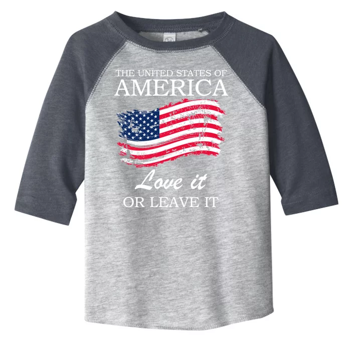 The USA Love It Or Leave It Toddler Fine Jersey T-Shirt