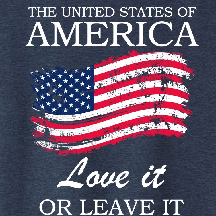 The USA Love It Or Leave It Women's Crop Top Tee