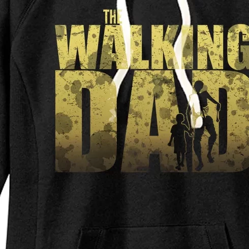 The Walking Dad Gold Logo Women's Fleece Hoodie