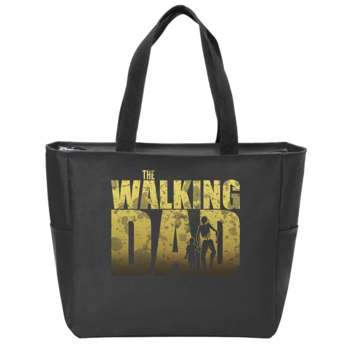 The Walking Dad Gold Logo Zip Tote Bag