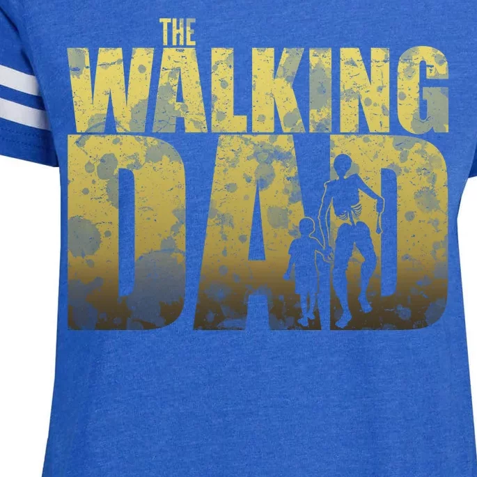 The Walking Dad Gold Logo Enza Ladies Jersey Football T-Shirt