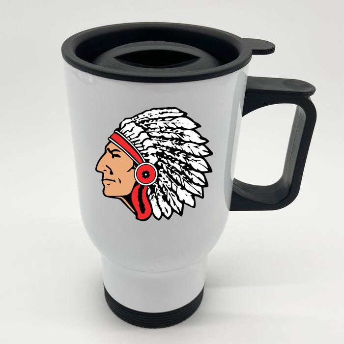 The Warrior Chiefs Native American Indian Front & Back Stainless Steel Travel Mug