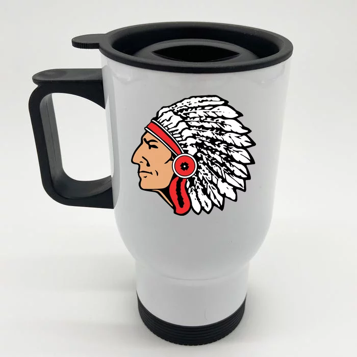 The Warrior Chiefs Native American Indian Front & Back Stainless Steel Travel Mug