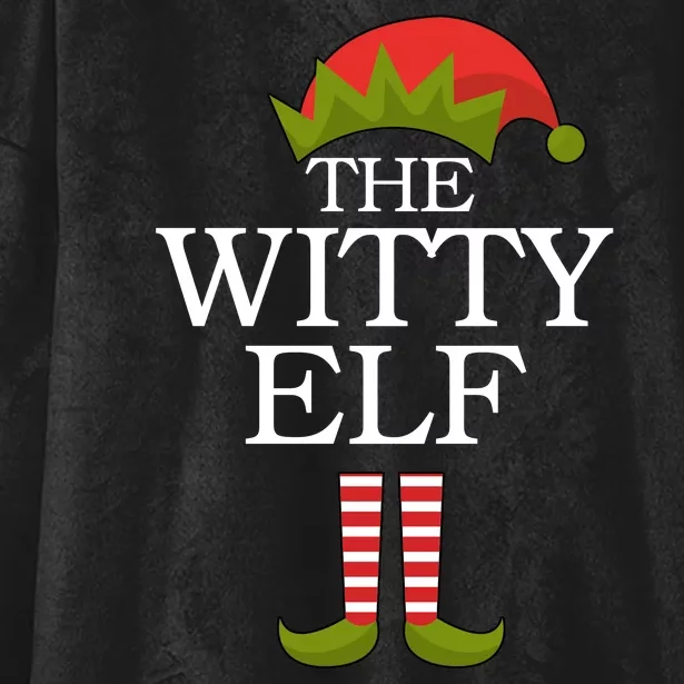 The Witty Elf Matching Christmas Hooded Wearable Blanket