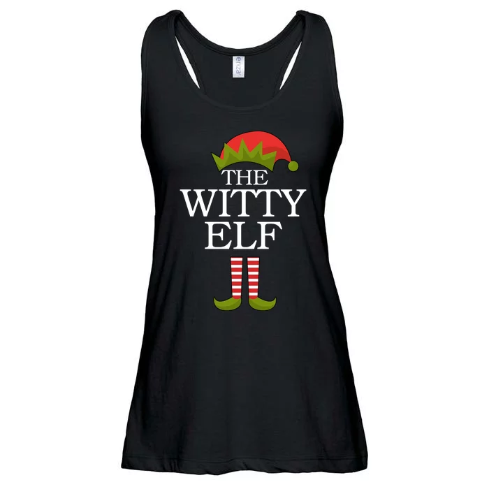 The Witty Elf Matching Christmas Ladies Essential Flowy Tank