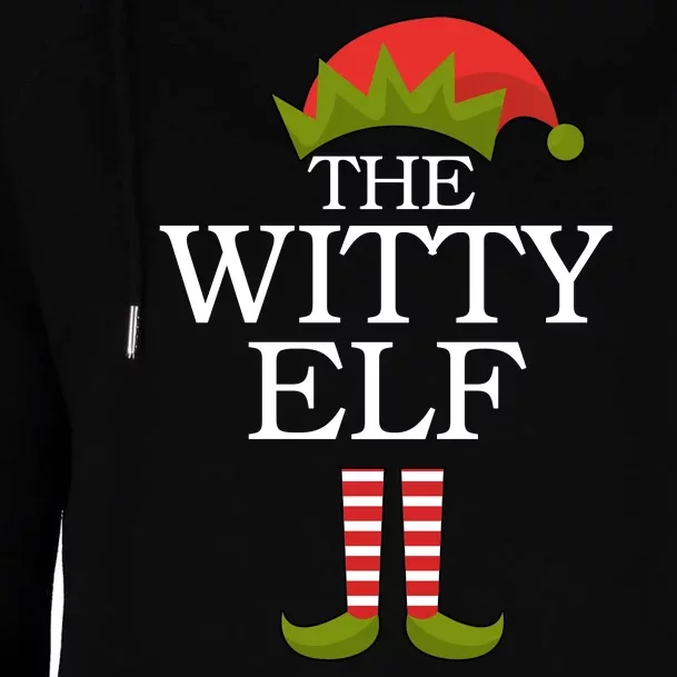 The Witty Elf Matching Christmas Womens Funnel Neck Pullover Hood