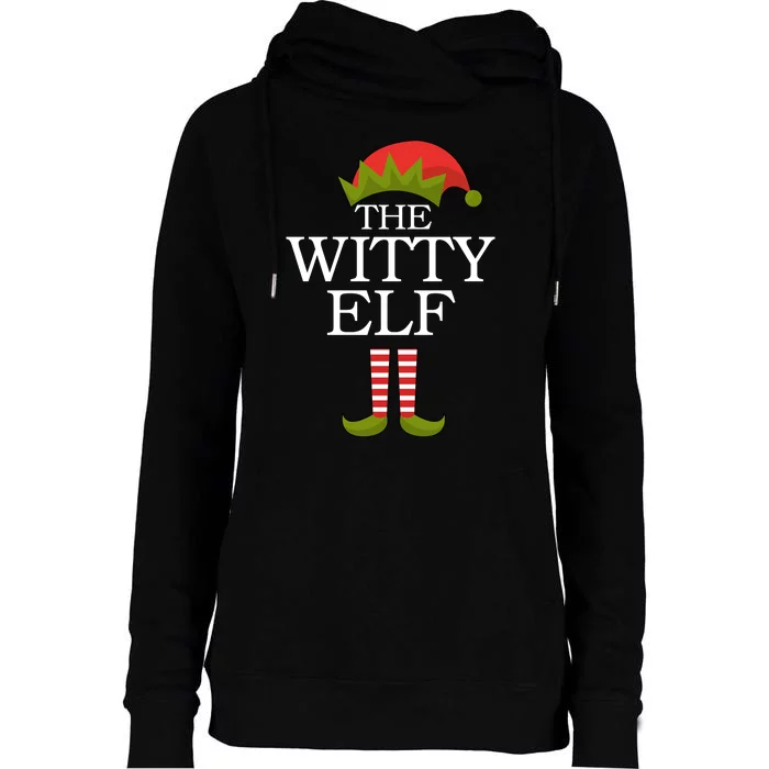 The Witty Elf Matching Christmas Womens Funnel Neck Pullover Hood