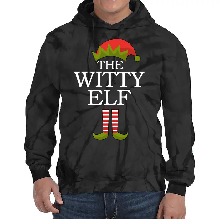 The Witty Elf Matching Christmas Tie Dye Hoodie