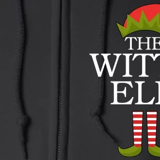 The Witty Elf Matching Christmas Full Zip Hoodie