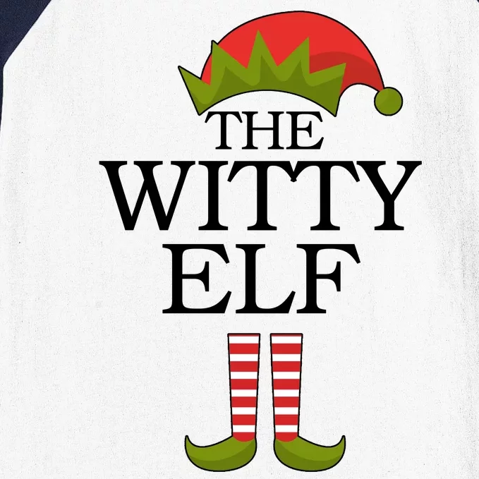 The Witty Elf Matching Christmas Baseball Sleeve Shirt