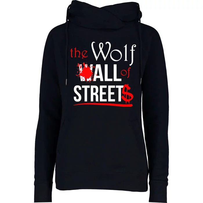 The Wolf of All Streets Wall Street Womens Funnel Neck Pullover Hood